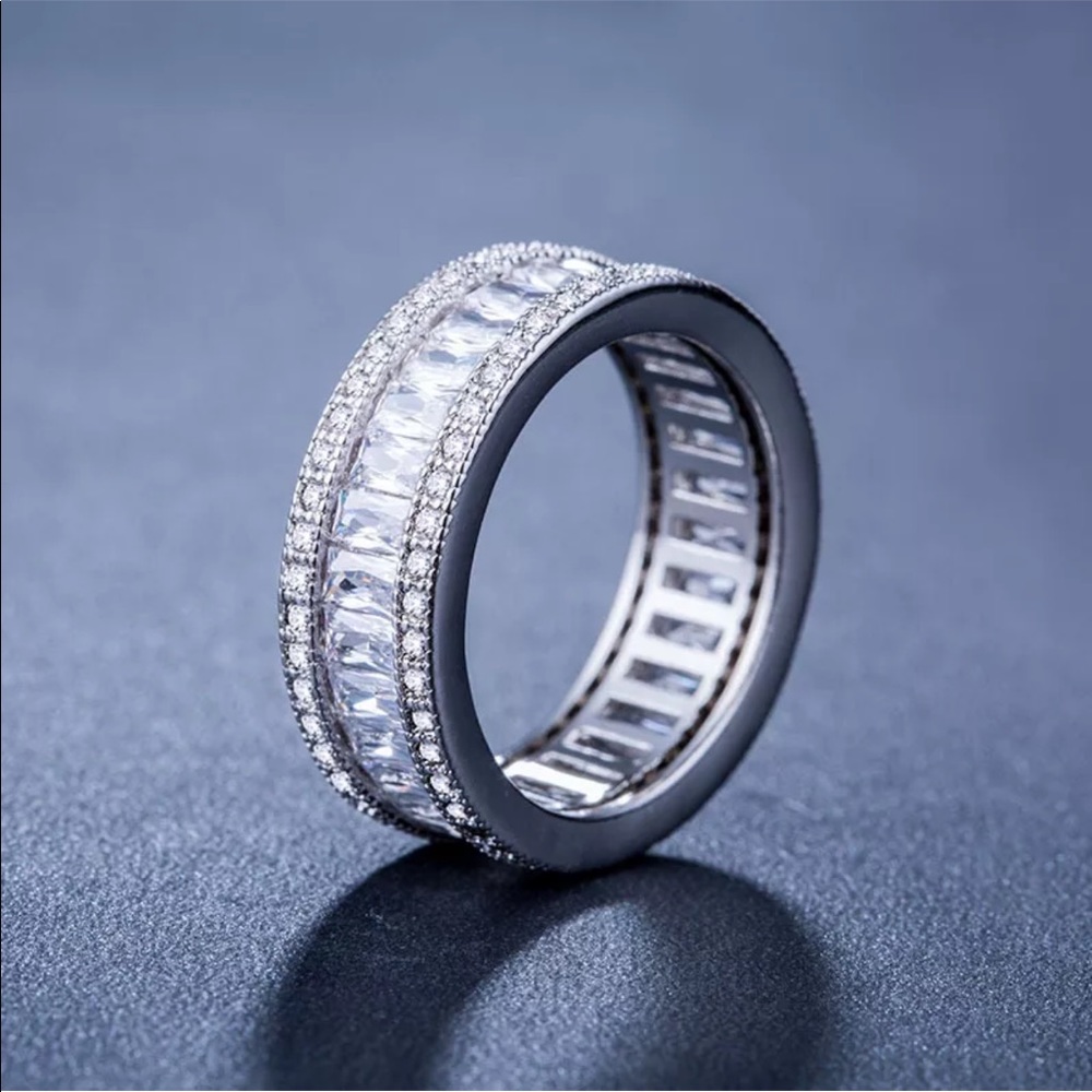 ♡♡New shiny diamond cz women’s silver S925 ring♡♡ - Picture 4 of 6